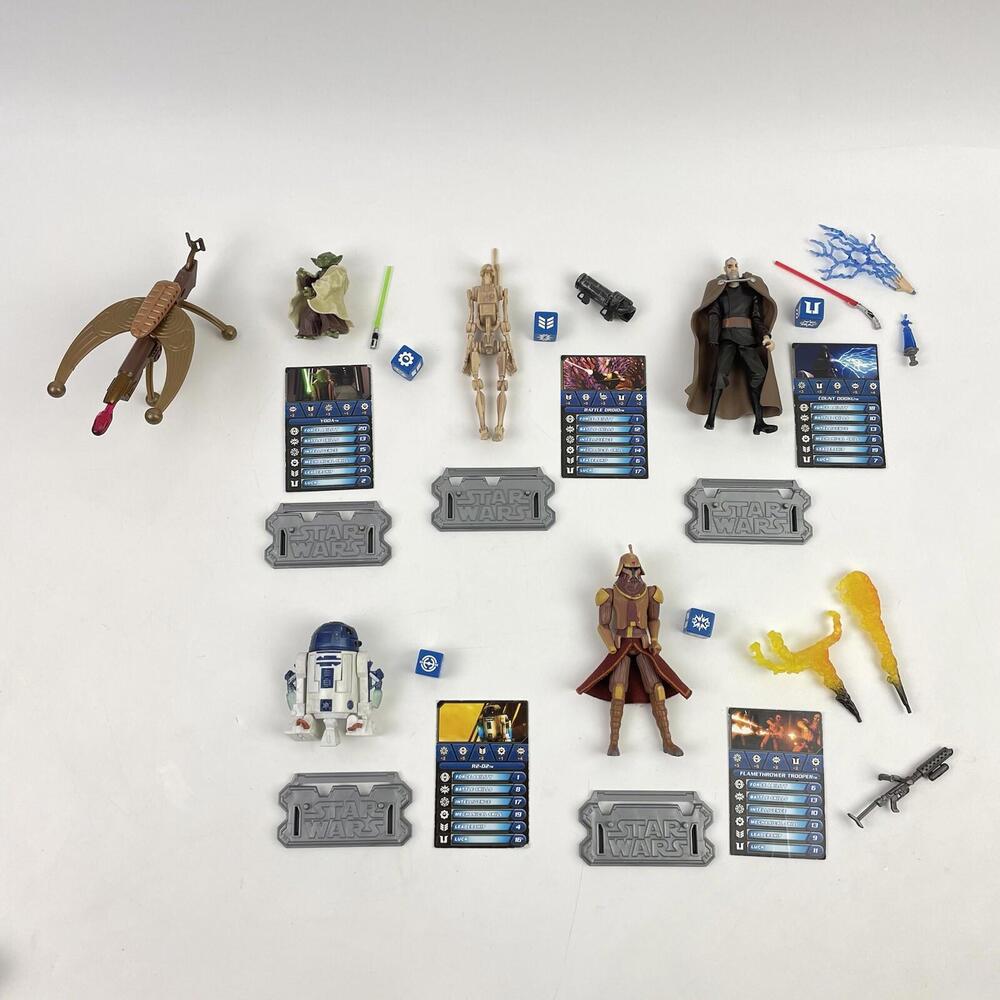 Star Wars The Clone Wars Galactic Battle LOT of 5 Action Figure Toy - Read